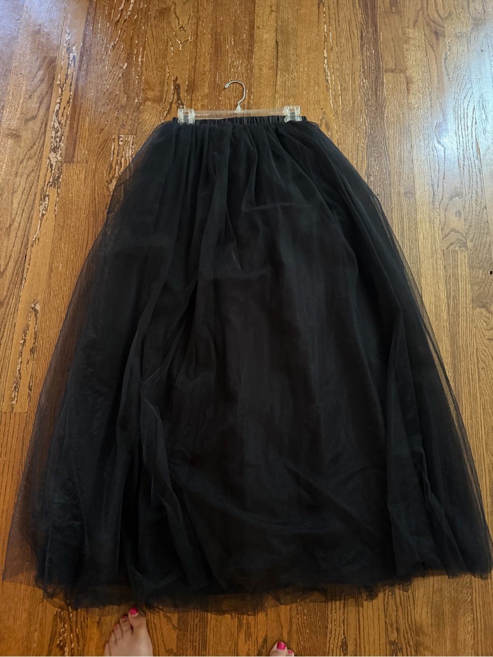 Black Tulle Maxi Skirt - Elegant Women's Skirt